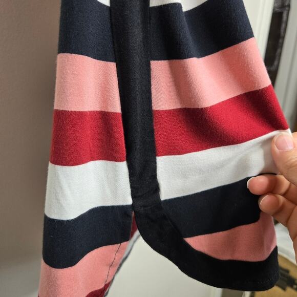 41 Hawthorn Black & Pink Striped Relaxed Fit Top Long Sleeves Size Large - Picture 4 of 6